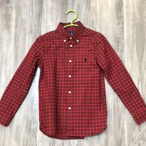 Ralph Lauren boys button down shirt EUC size 6